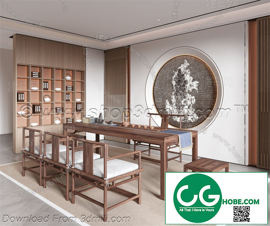 Tea Room 07 3D Model